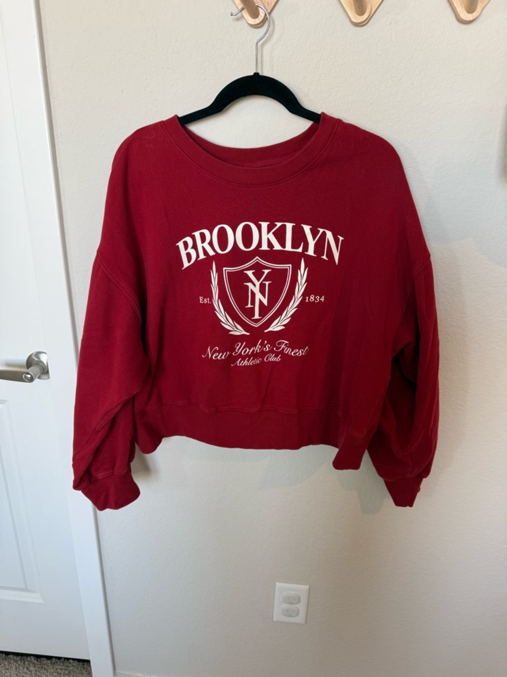 OLD NAVY Brooklyn Cropped Sweatshirt - Red